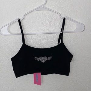 cropped top with rhinestones from edikted
